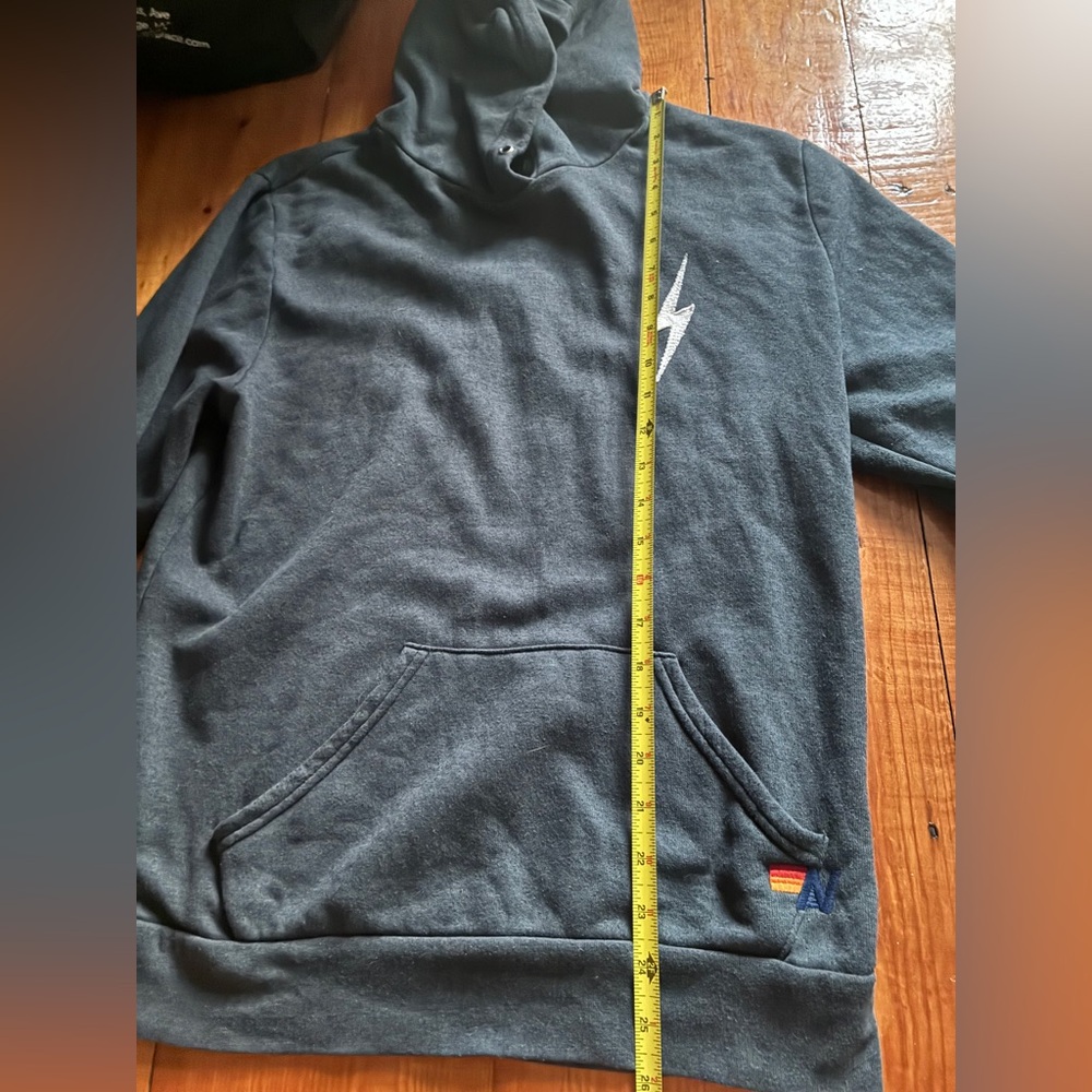 Aviator Nation Blue / Gray Lightning Bolt Hoodie - Picture 8 of 11